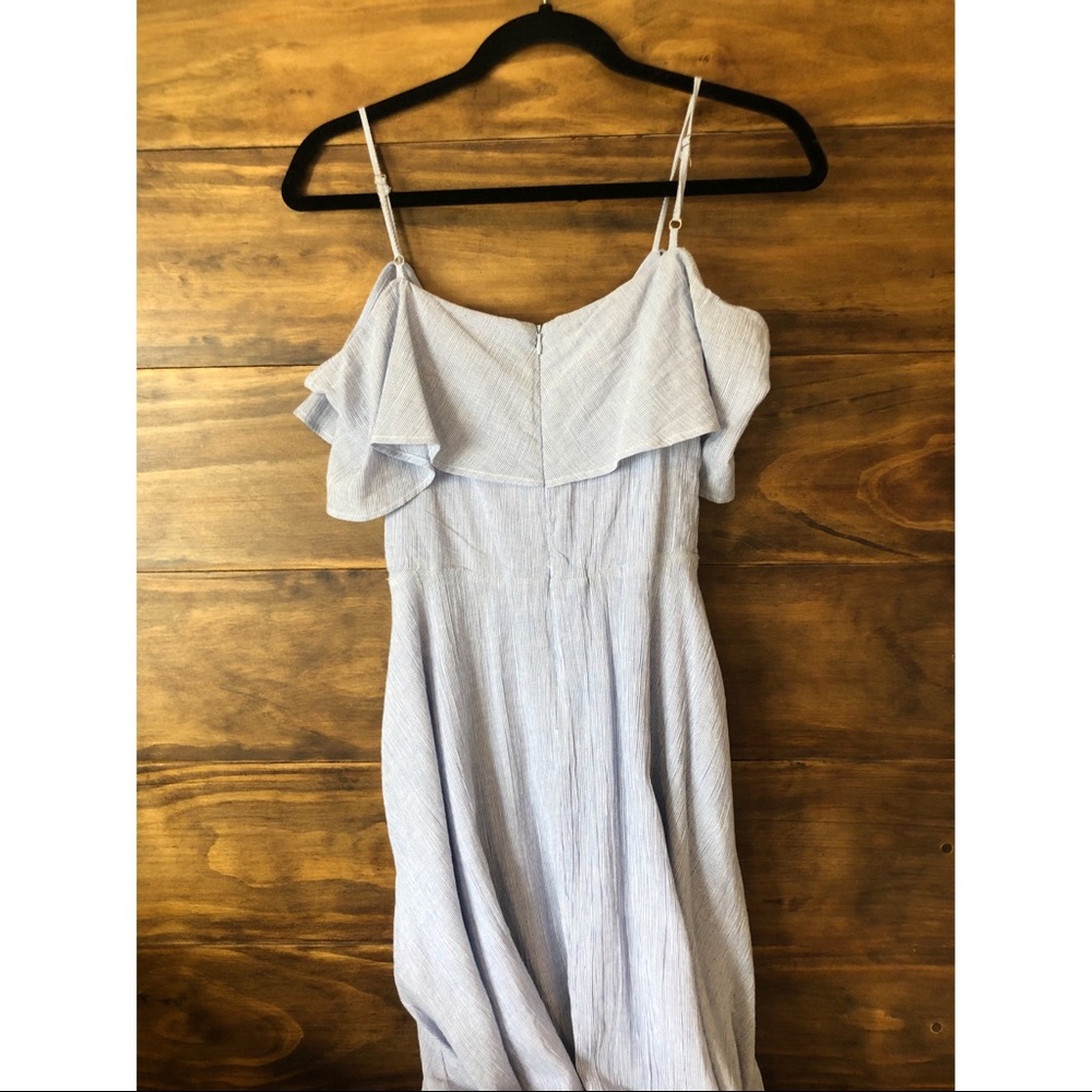 Yacht Rock Blue And White Striped Dress View 2